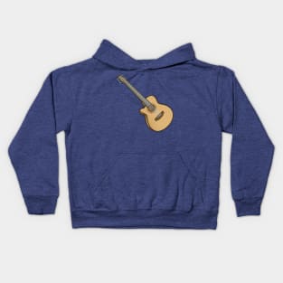 Left handed acoustic guitar Kids Hoodie